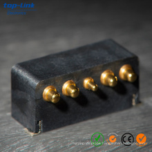 Customized 5pin Right Angle Pogo Pin Battery Connector with High Current